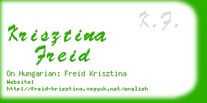 krisztina freid business card